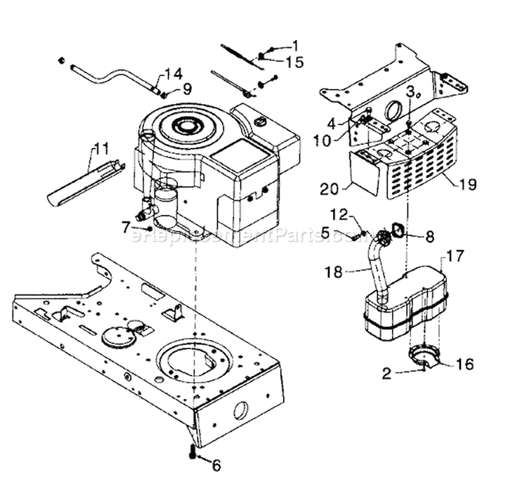 Page G Diagram and Parts List for 13AM672G088 TMO-3103203 -1997 Yard Machines Lawn Tractor